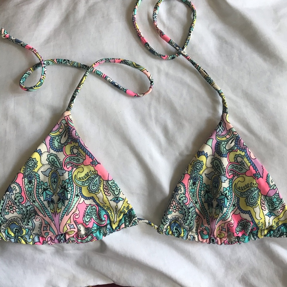 Victoria’s Secret paisley triangle bikini top